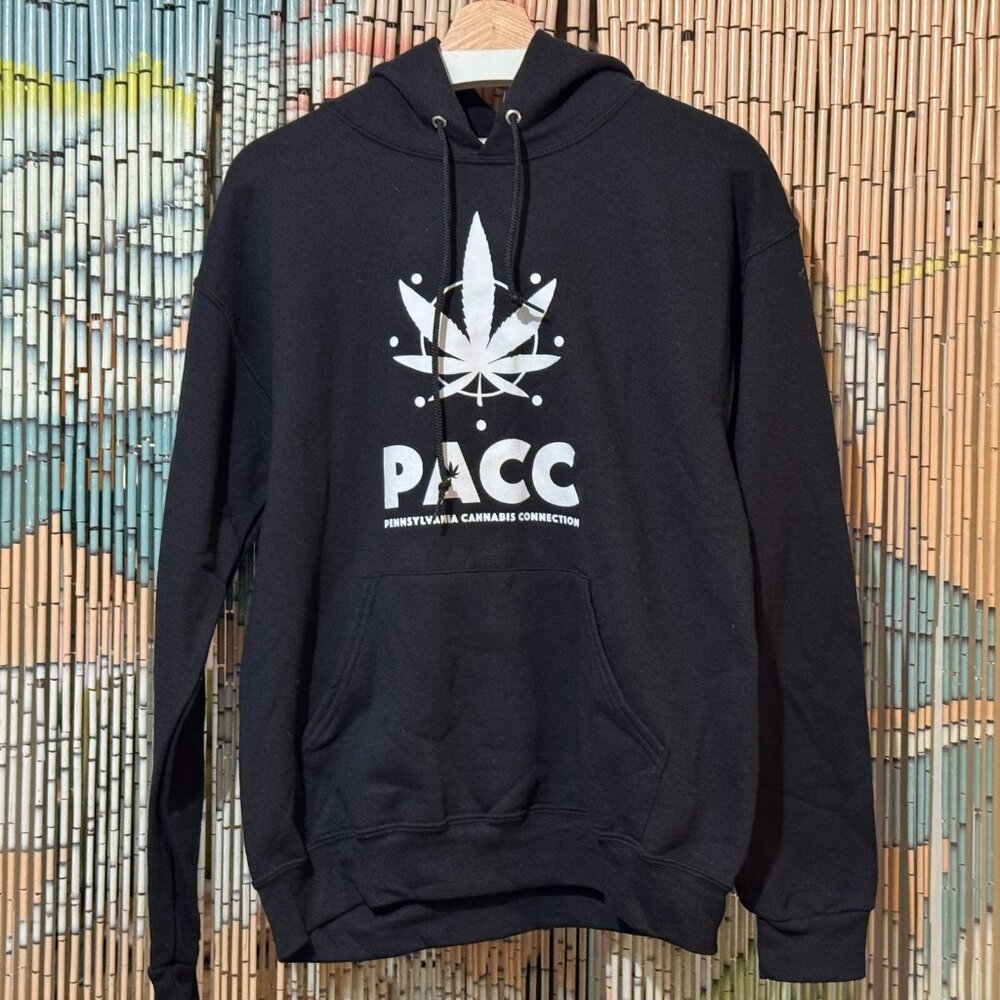 JERZEES PACC Pennsylvania Cannabis Connection, Cotton Blend Hoodie, Black, M